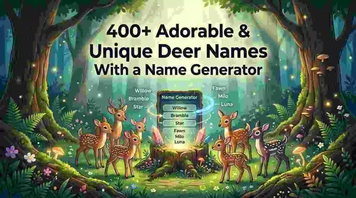 Adorable & Unique Deer Names With a Name Generator