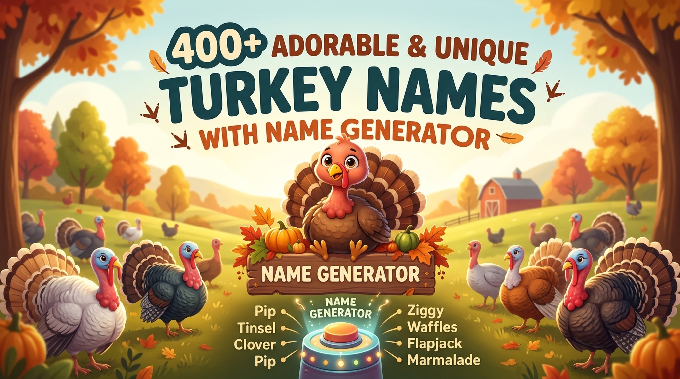 Adorable & Unique Turkey Names With Name Generator