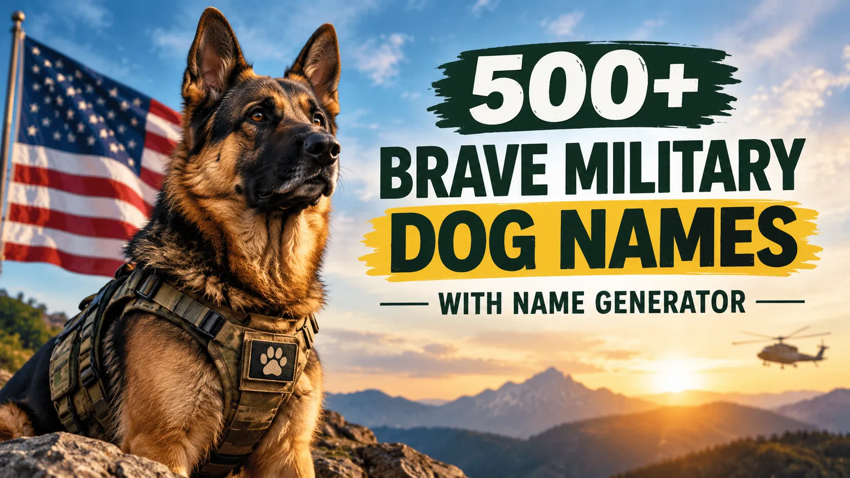 Brave Military Dog Names With Name Generator