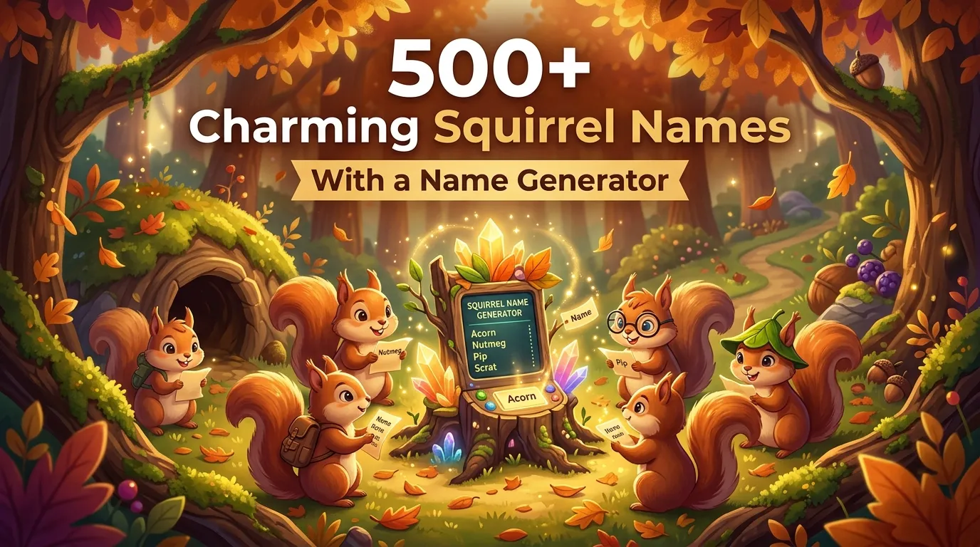 Charming Squirrel Names With a Name Generator