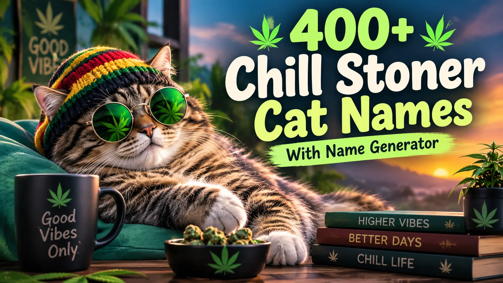 Chill Stoner Cat Names With Name Generator