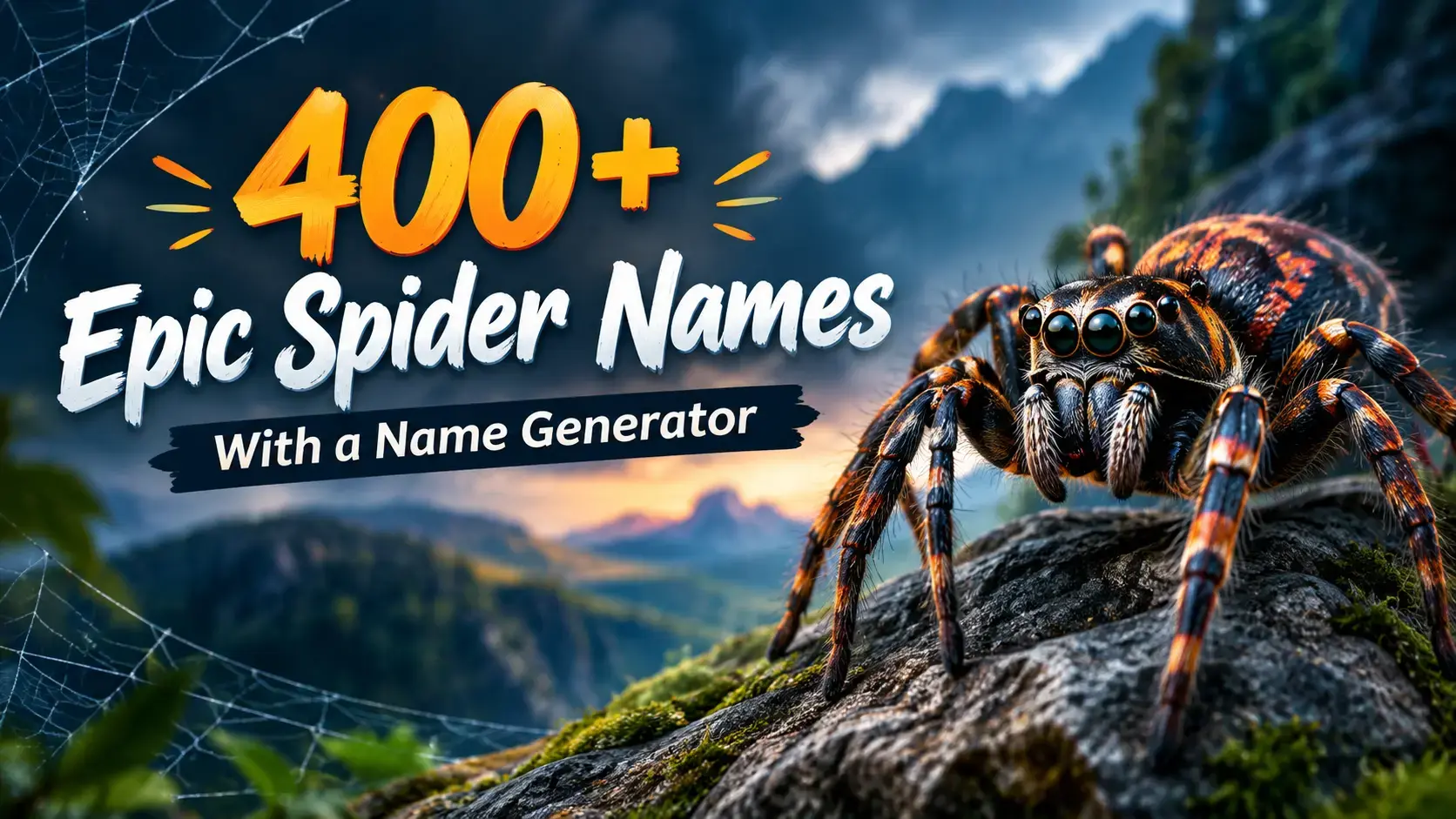 Epic Spider Names With a Name Generator