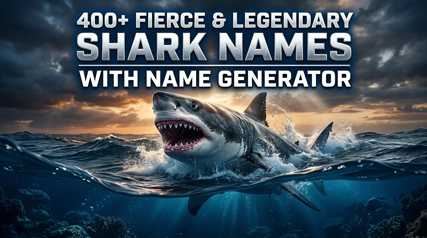 Fierce & Legendary Shark Names With Name Generator