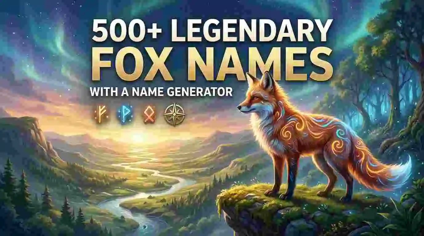 Legendary Fox Names With a Name Generator