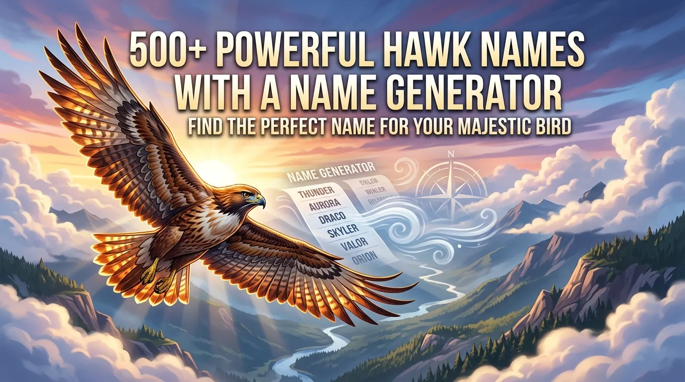Powerful Hawk Names With a Name Generator