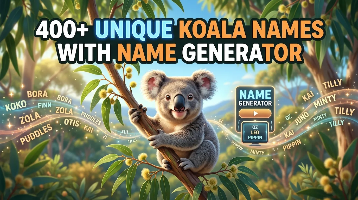 Unique Koala Names With Name Generator