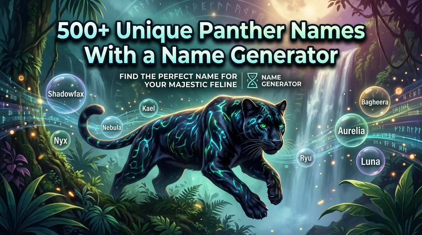 Unique Panther Names With a Name Generator