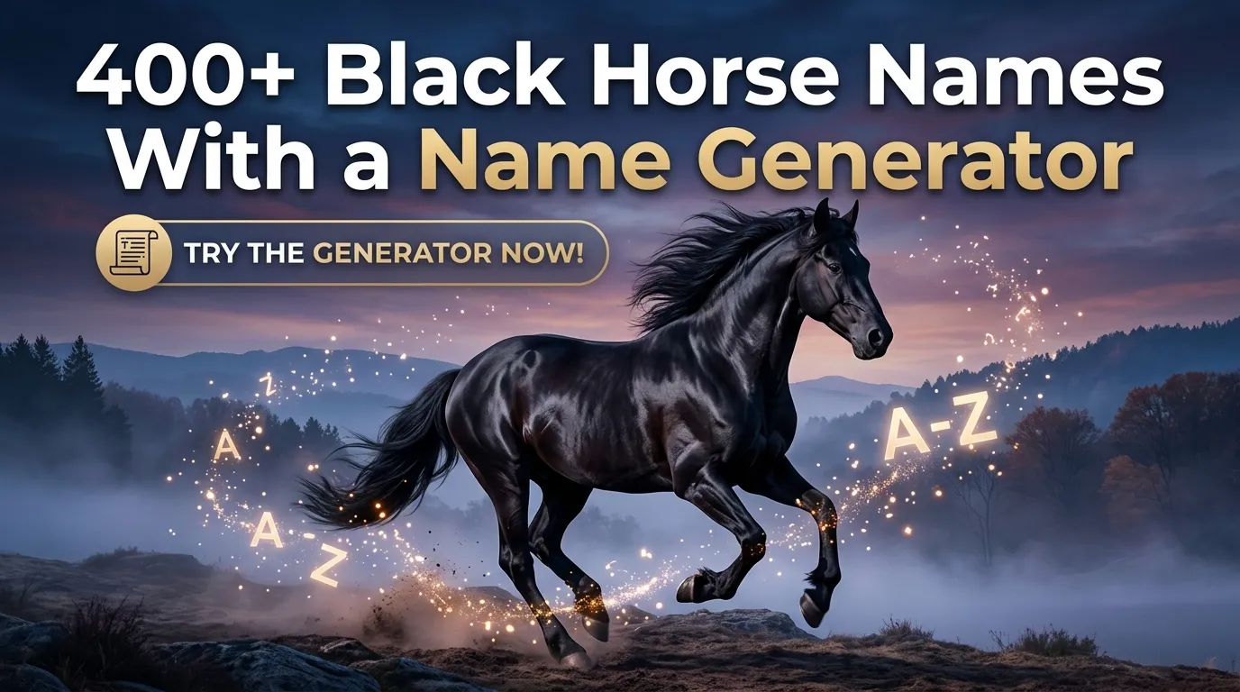 Black Horse Names With a Name Generator