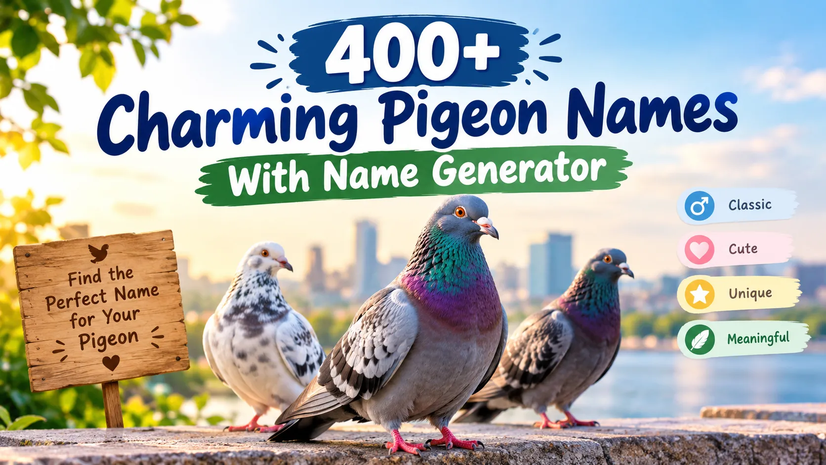Charming Pigeon Names With Name Generator