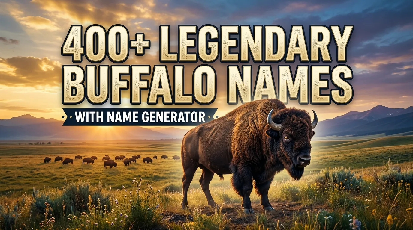 Legendary Buffalo Names With Name Generator
