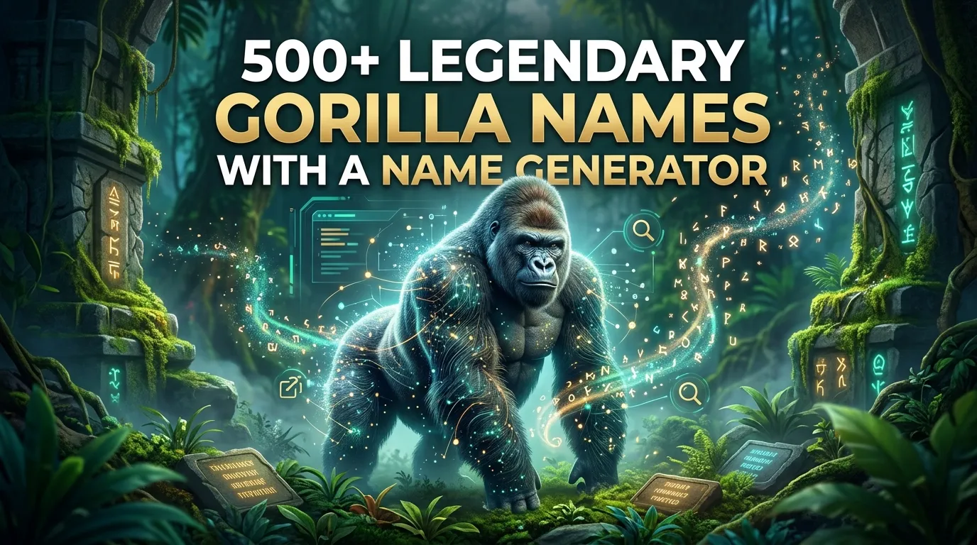 Legendary Gorilla Names With a Name Generator