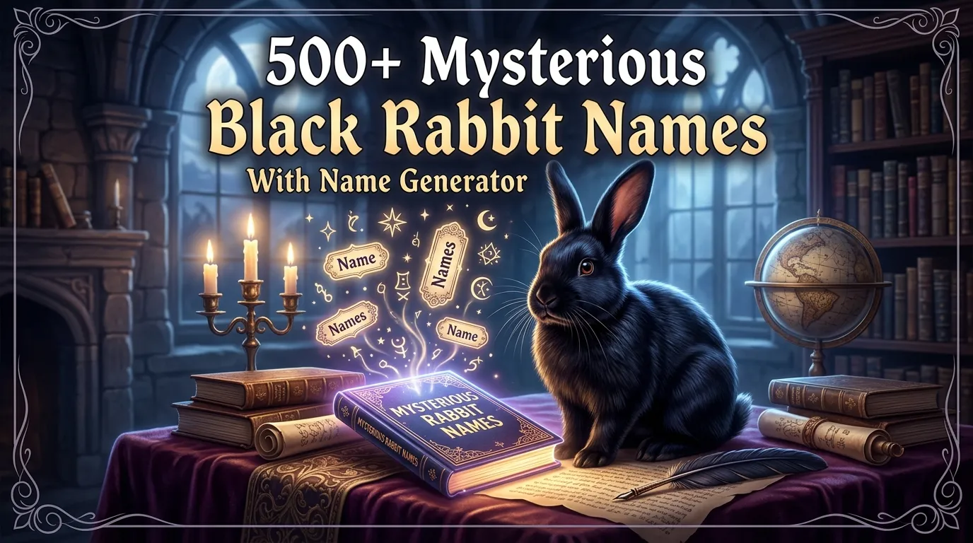 Mysterious Black Rabbit Names With Name Generator