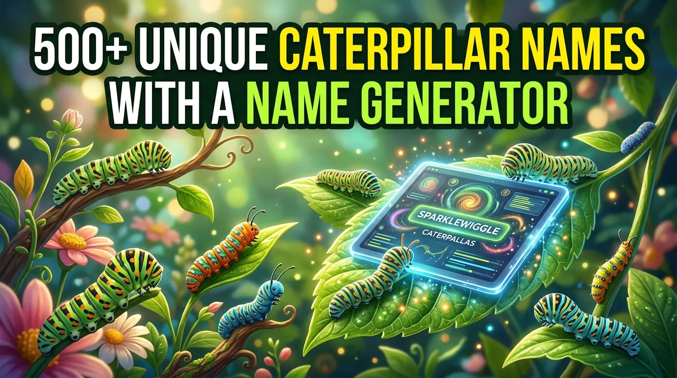 Unique Caterpillar Names With a Name Generator