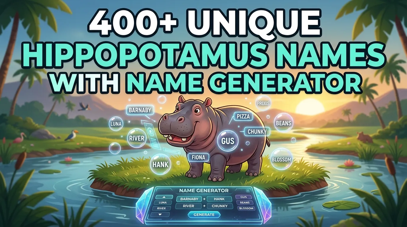 Unique Hippopotamus Names With Name Generator