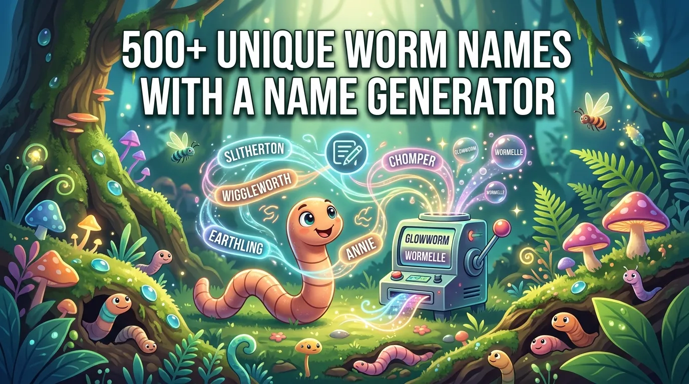 Unique Worm Names With a Name Generator